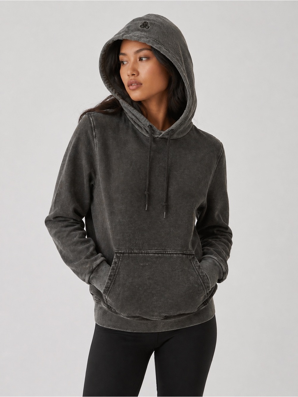 TNA waffle hooded sweatshirt